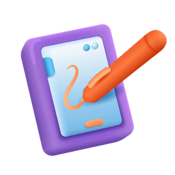 Ikona tabletu z rysikiem – nauka cyfrowa