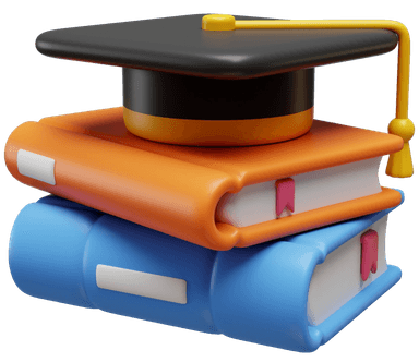 Ikona biretu i książek – ukończenie technikum online